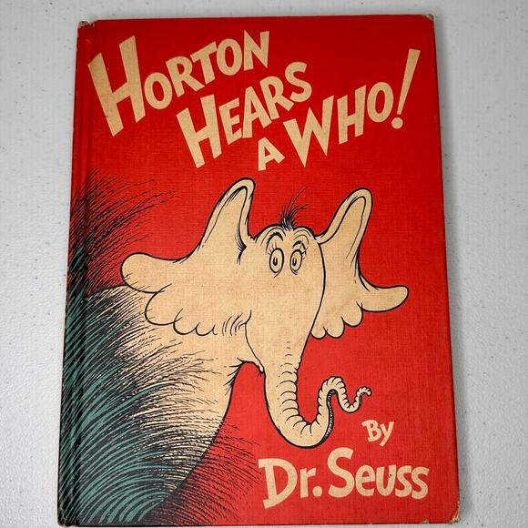 Dr Seuss Horton Hears A Who 1954 Hardcover First Edition Book Club Edition - Picture 1 of 4